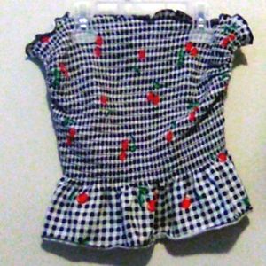 Strapless shirt and Jean Short